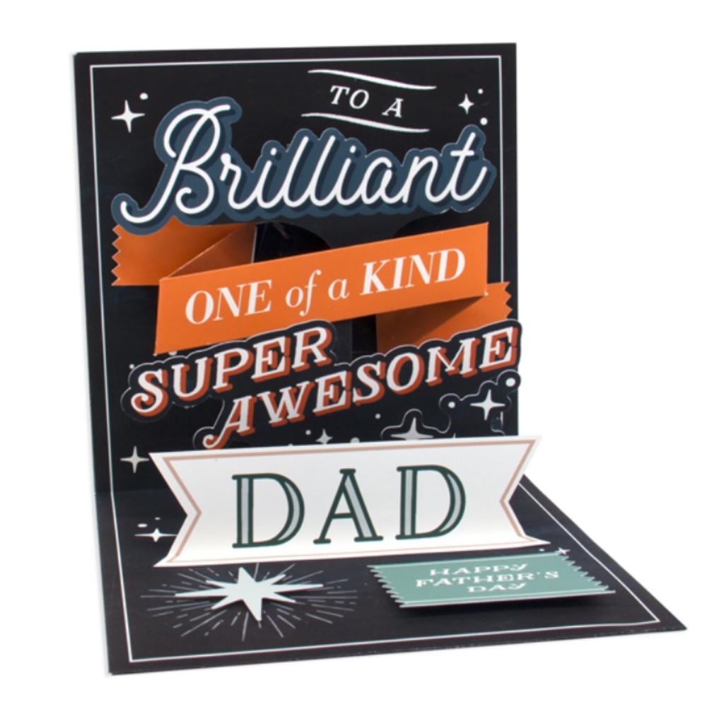 Treasures FATHER's DAY Pop-Up Greeting Card AWESOME DAD